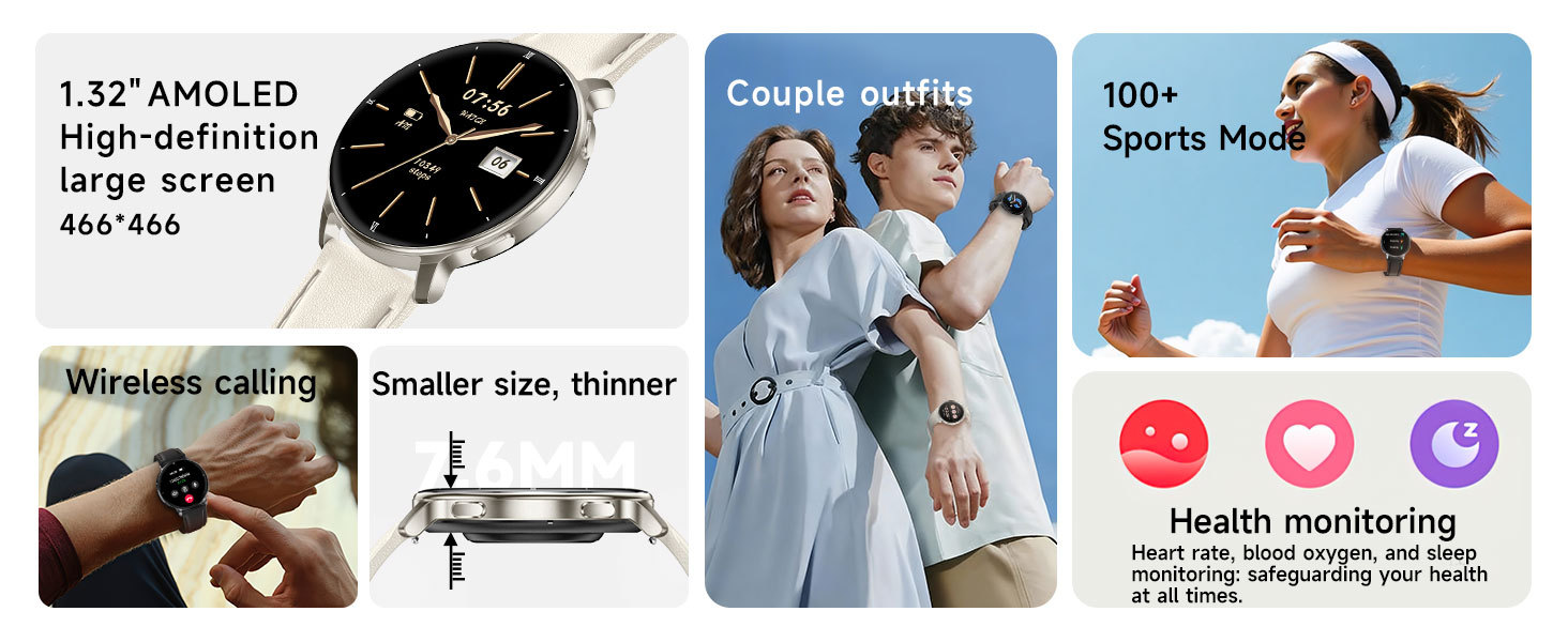 Smartwatch con schermo amoled rotondo chiamate bluetooth e salute_voghion.com