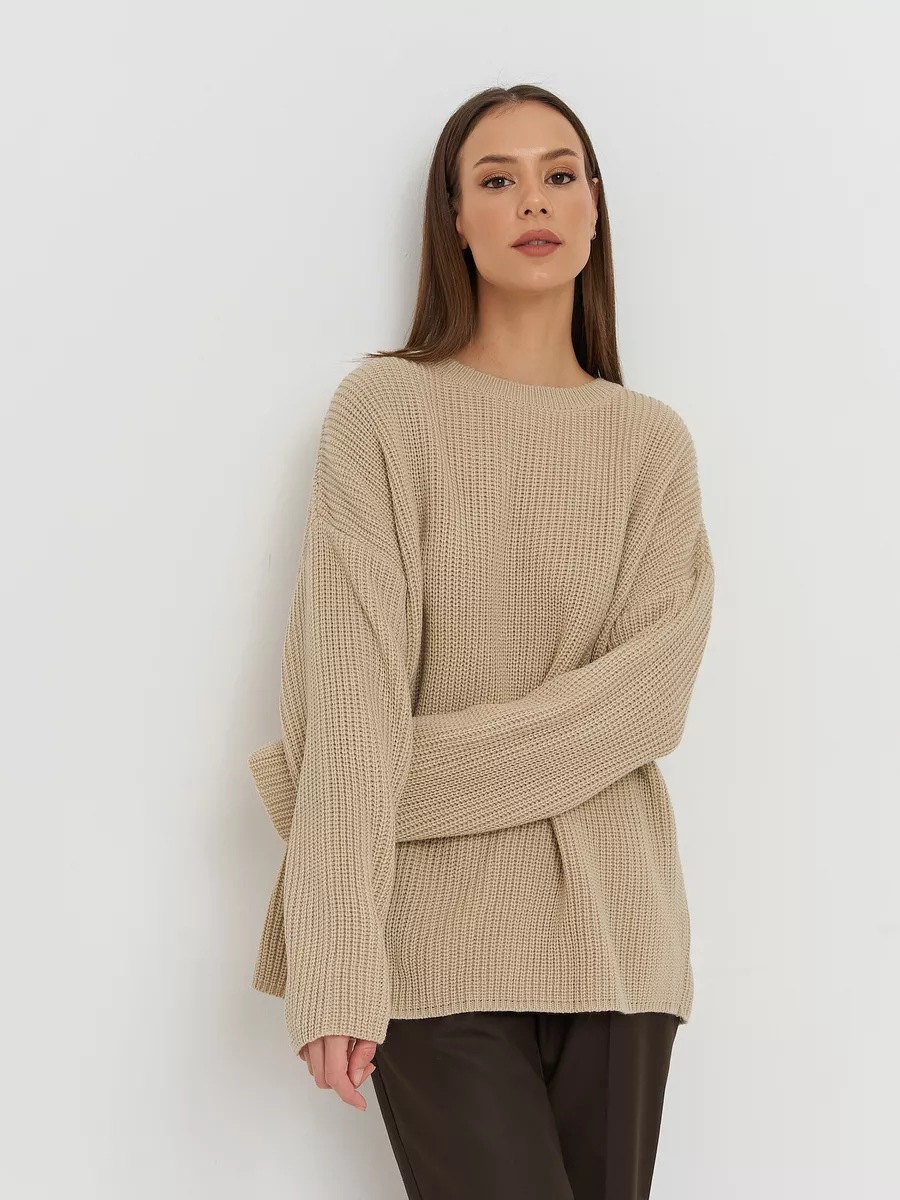 Europa y los Estados Unidos transfronterizos 2025 otoño y invierno hoodie de cuello redondo suelta fundación de manga larga camiseta de punto casual suéter mayorista