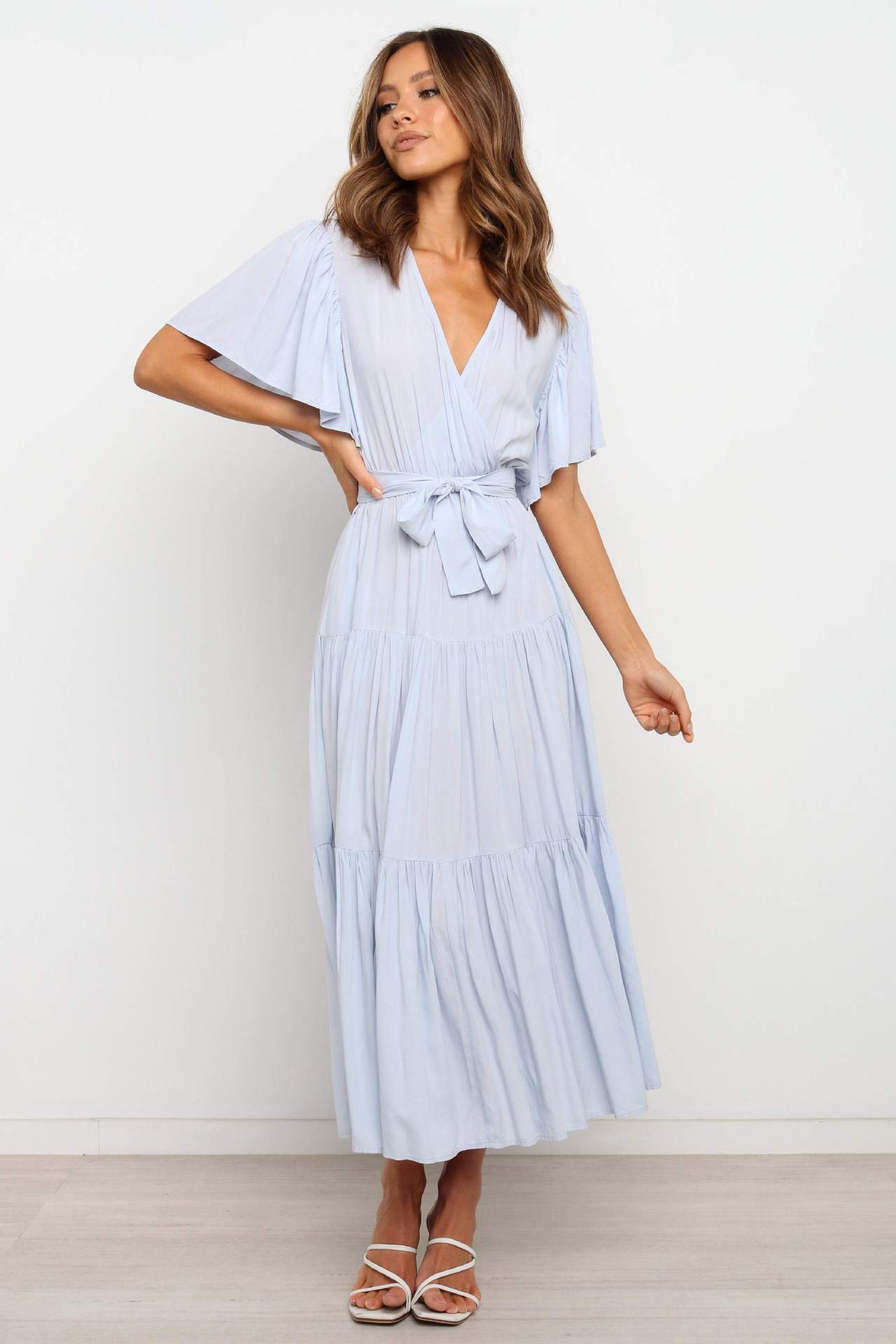 269g Weight Midi Dress Dress Length Type Short Sleeve Sleeve Length Princess Dress Dresses Type Regular Sleeve Sleeve Type Cotton, Polyester Fabric Type Mid Waist Waist Line Holiday, Daily, Selfie Occasion V Neck Neckline Regular Fit Fit Type Solid Color Pattern Summer Season Women's Gender Casual, Elegant, Streetwear Style Wholesale Women's Casual Elegant Streetwear Solid Color Holiday Daily Selfie V Neck Short Sleeve Princess Dress 39