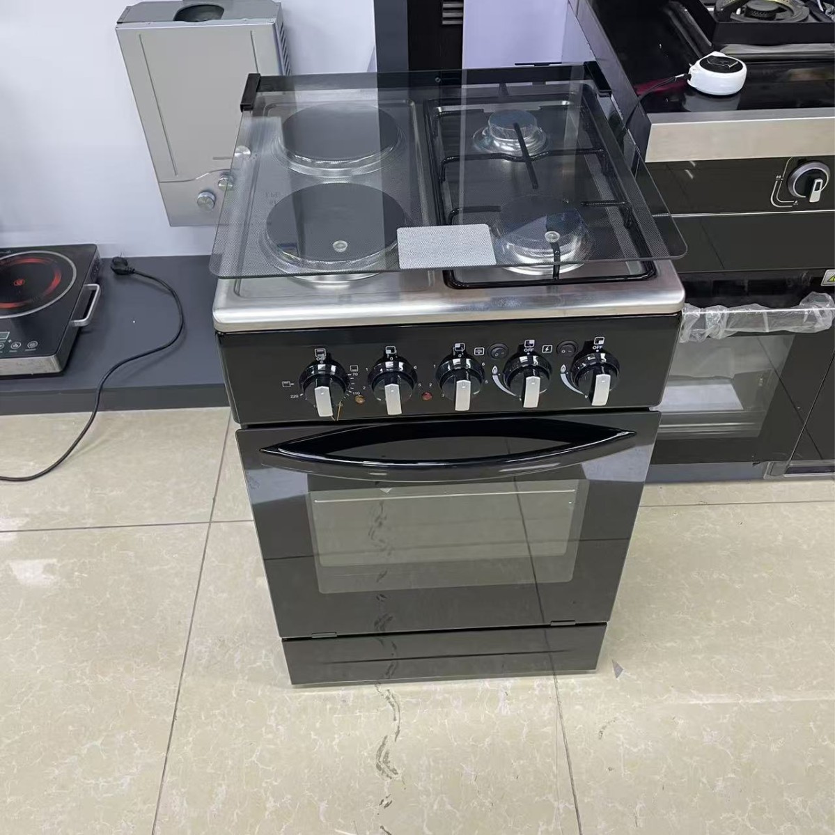 Foreign Trade Cross-Border Hot-Selling Household Multi-Functional Upright Conjoined Oven European and British Standard Six-Gas Oven Integrated