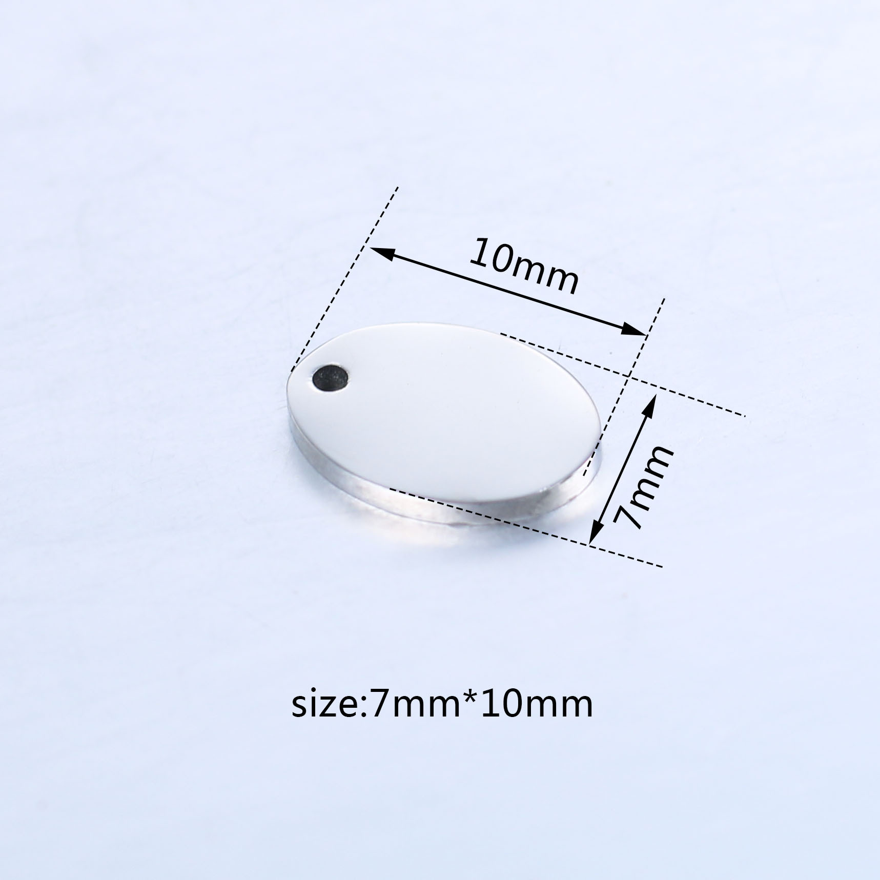 Pendant Jewelry Making Type 5 PCS/Package 304 Stainless Steel Solid Color Polished Pendant Charms