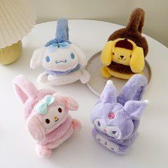 美楽蒂耳カバー女性冬保温ぬいぐるみ耳カバー自転車防寒かわいい子供耳暖かい毛むくじゃら耳カバー