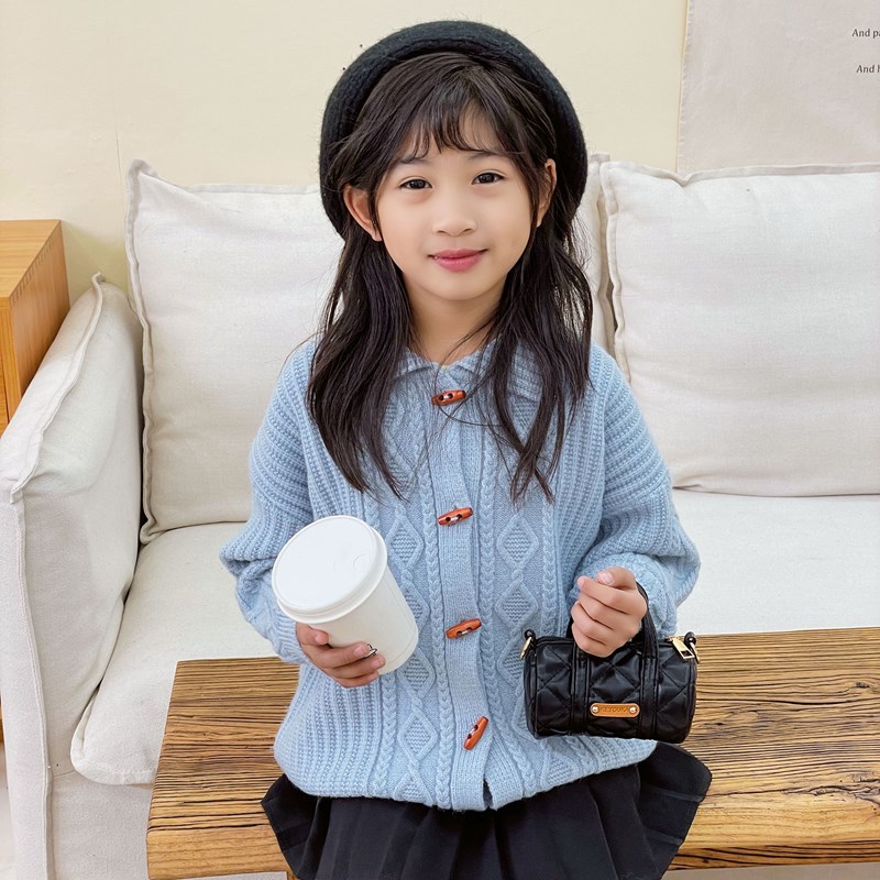 Bolsas infantiles simples de color sólido, bolsas de mini barril de moda coreana, 2025 nuevas bolsas para bebés de comercio exterior