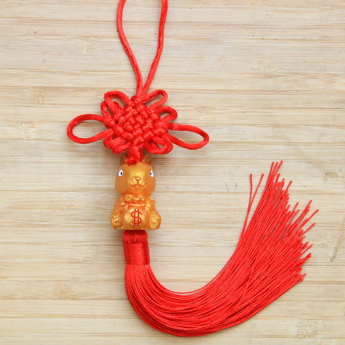 Chinese style 2024 New Year decoration zodiac dragon golden dragon Chinese knot pendant crafts real copper five emperors money pendant
