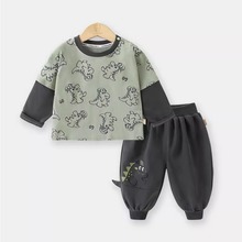 男童套装2025新款秋装婴儿长袖t恤宝宝春秋童装儿童运动裤两件套