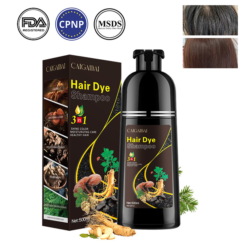 Un extracto de planta negra colorante para el cabello cubierto crema de color para el cabello blanco para el cabello negro en un lavado FDA colorante temporal para el cabello