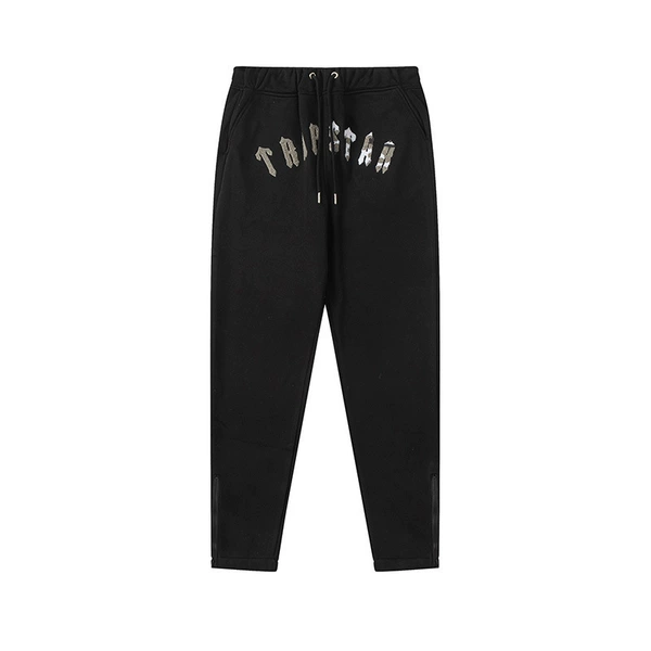 8842 gray and white letter guard pants