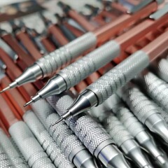シャープペン0.5絵画学生試験鉛筆金属ペン棒美術押しペン0.3mm