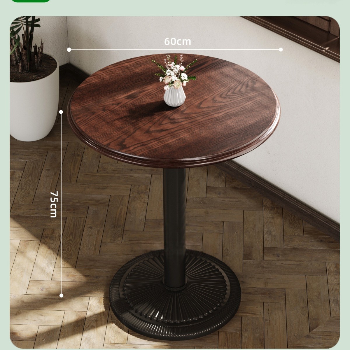Mesa y silla de cafetería americana retro francesa panadería de comida ligera dulces tienda de azúcar y agua bistrona mesa de madera maciza
