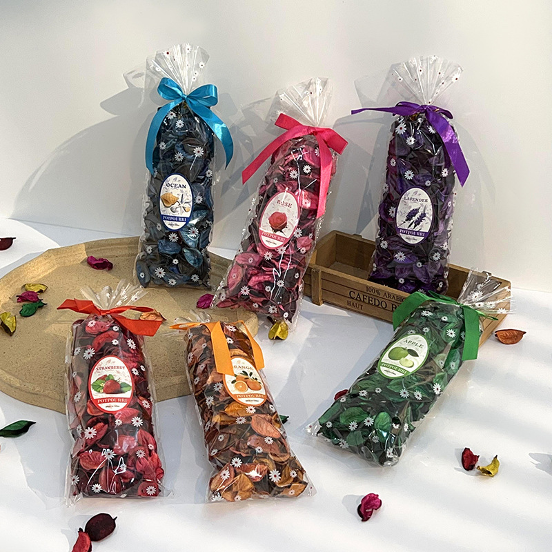 2022 New lavender rose natural dried flower sachet car wardrobe deodorizing sachet car scented pendant