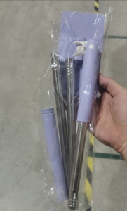 세안 타월 겸용 걸레 [보라색] 95cm