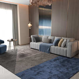 ZM6H批发客厅地毯茶几毯现代简约轻奢感几何图案卧室床边床前短毛