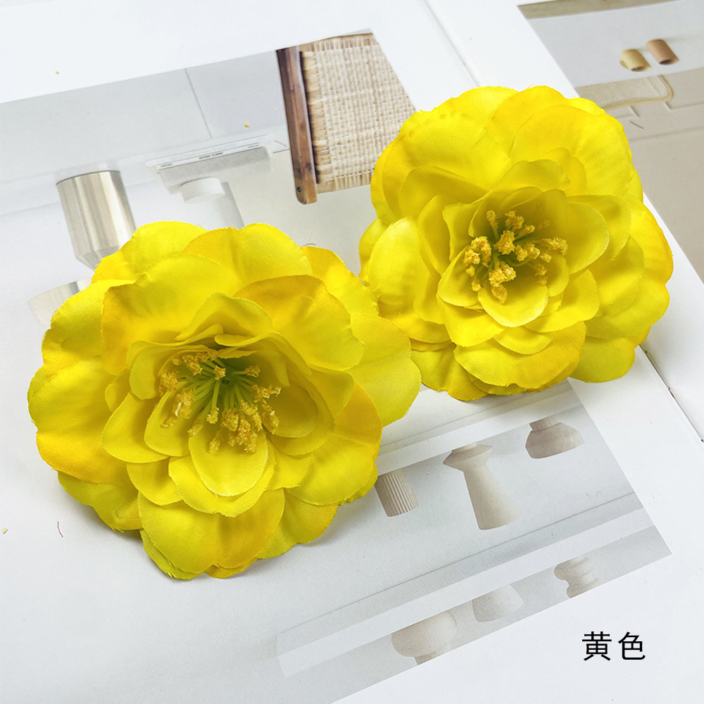 Cabeza coreana de flores de osmanthus diy núcleo de hierba peonía de flores falsas hechas a mano tocado de flores material de pinza de flores paquete de decoración de pared de flores para el hogar