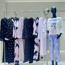 狄兰丝24春真丝睡衣长袖两件套奢华甜美家居服套装品牌尾单清货