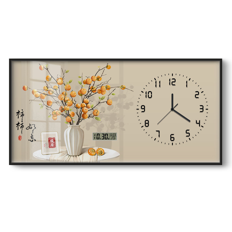 Caja de medidor de electricidad decoración pintura de gran tamaño con reloj calendario perpetuo para niñas que cubren la caja de distribución fuerte y débil pintura colgante del restaurante