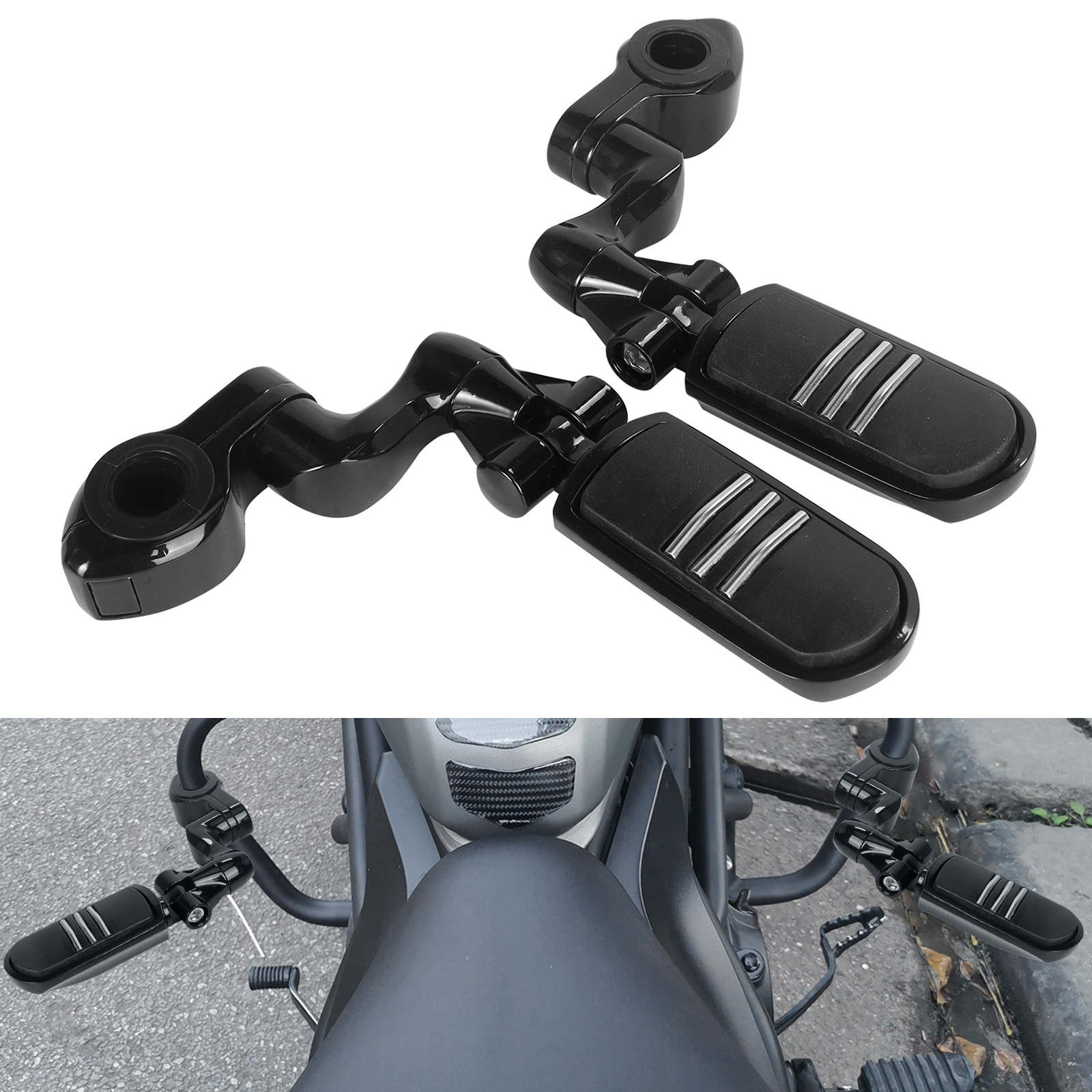 Suitable for Harley Road King Street Glide Modified Aluminum Alloy Footrests Motorcycle Modification Parts