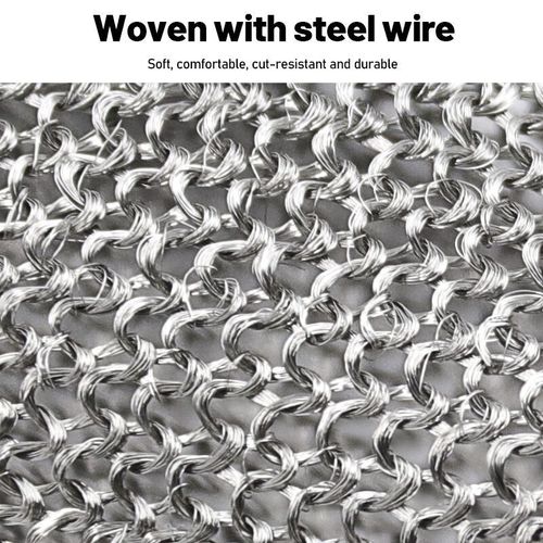 Steel wire glove, cutting slaughter electric saw operation labor protection hand protection stainless steel metal glove anti-cutting