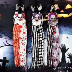 在庫ありハロウィンピエロ電動おもちゃ怖い吊り幽霊光と音トリッキー小道具お化け屋敷パーティー用品
