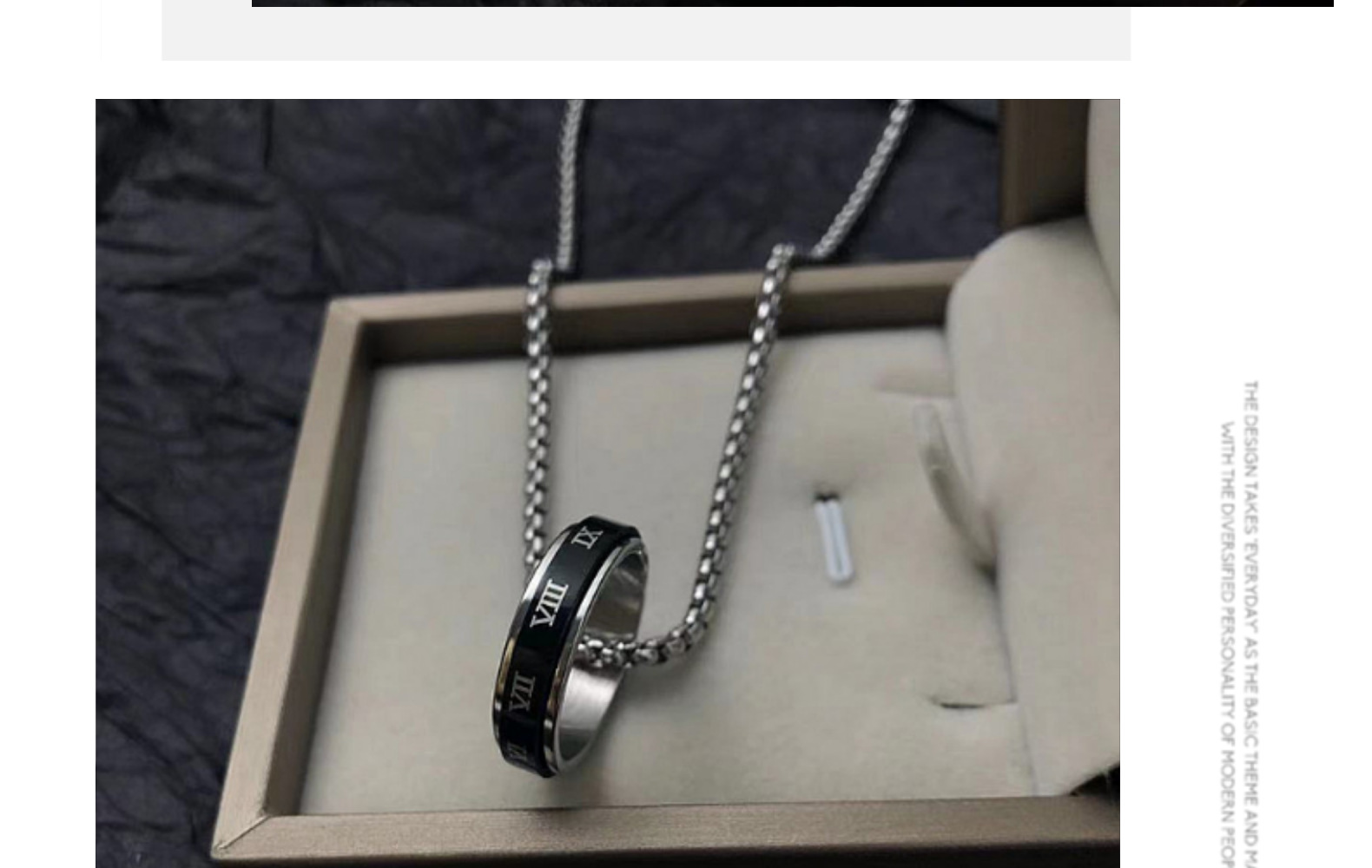 Collana con ciondolo digitale greco con anello stile Instagram per coppia di personalità hip-hop da uomo e da donna_voghion.com