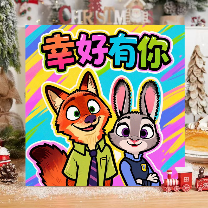 ズートピア diy デジタル油絵手描き着色ジュディニック周辺アクリル油絵メーカー卸売|undefined