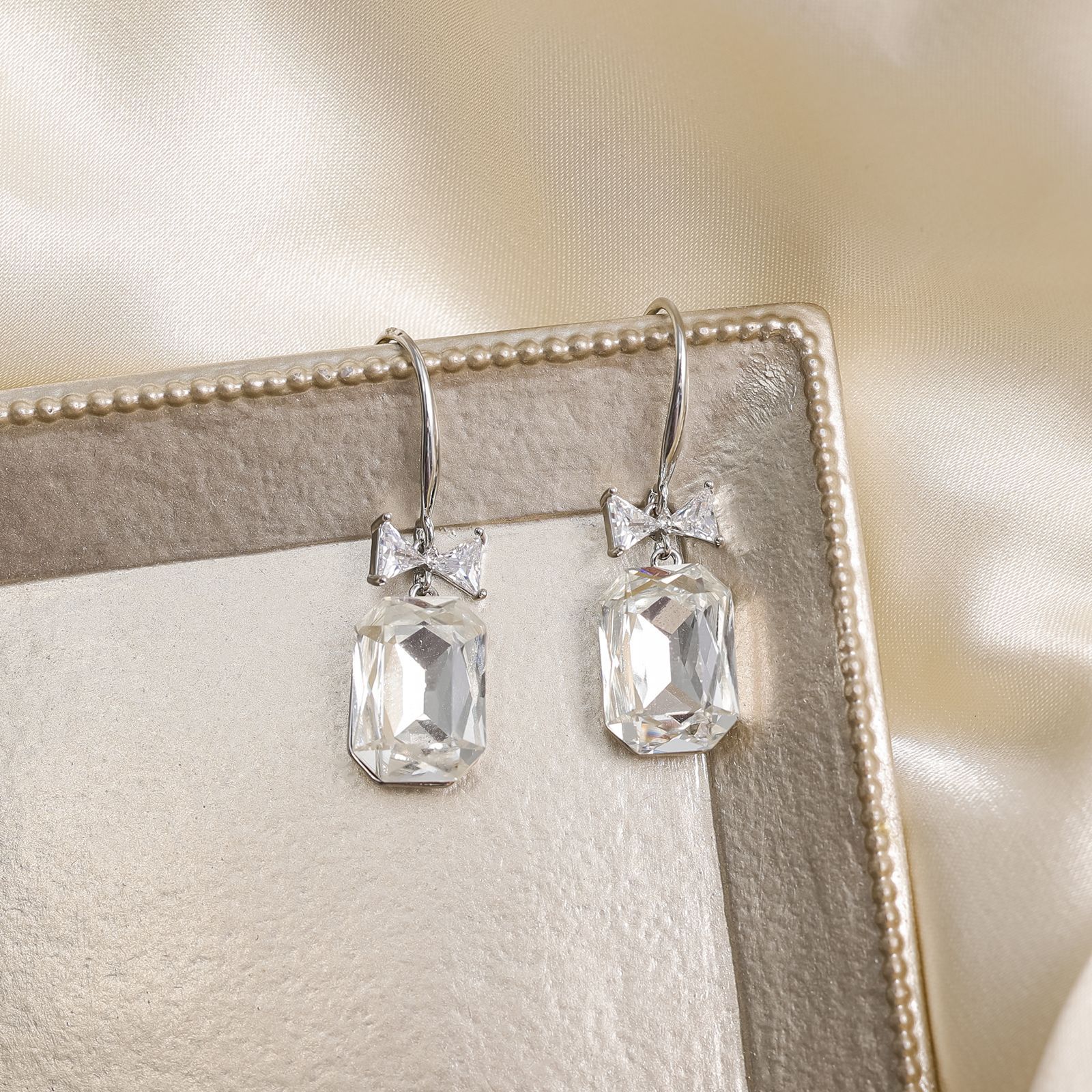 실버 지르콘 이어 후크