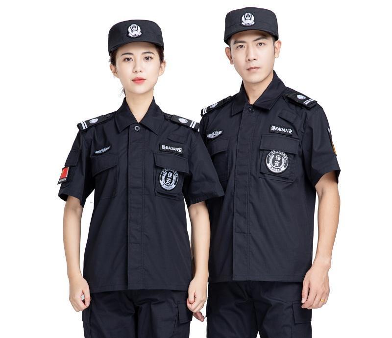 警備作業服 春秋スーツ 財産勤務長袖警備服 夏半袖スーツ 速乾性|undefined