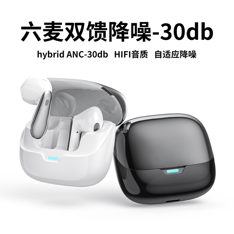 蓝牙耳机2025新款ANC降噪六麦无线运动跑步耳机久戴不痛超长续航|undefined