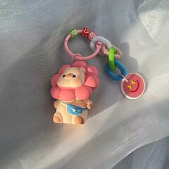 爆発的にかわいい太陽の花の子豚のカップルのキーホルダー