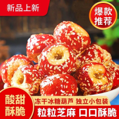 冻干冰糖葫芦无核空心糖葫芦山楂球老北京口味休闲小零食酸甜酥脆
