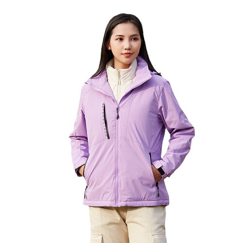 Outdoor quilted two-piece jacket men's three-in-one jacket women's cotton vest liner waterproof warm jacket