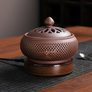 Factory direct purple sand electronic aromatherapy stove moxibustion velvet timing temperature adjustment heating electric aromatherapy stove incense stove health moxibustion