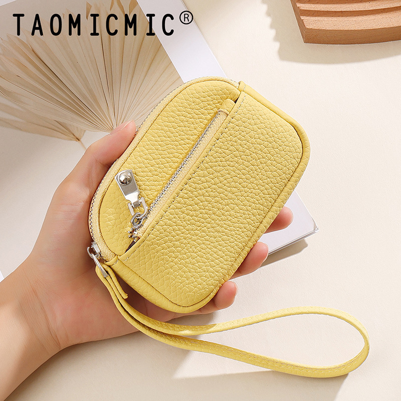 Korean Style Student Lipstick Earphone Storage Coin Purse Compact Mini Keychain Pendant Multi-Color Hand Wallet