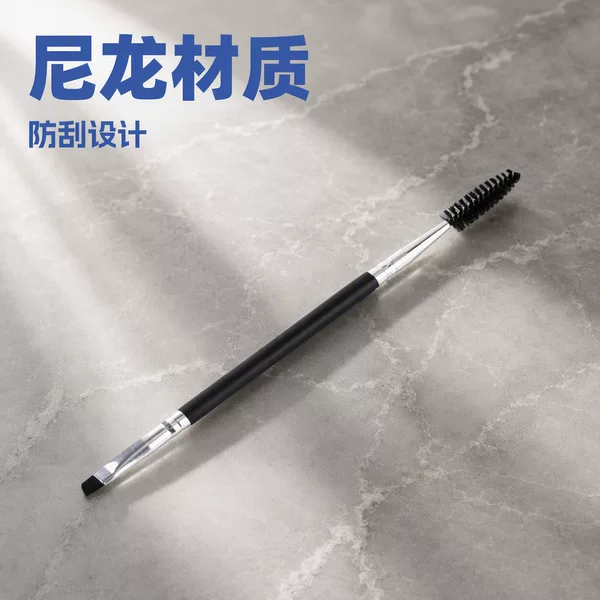 Manufacturer Customized Makeup Brush, Double-Ended Eyebrow Brush, Angled Brush, Eye Spiral Brush, Three-Dimensional One-Brush, Multi-Purpose, Convenient One-Pack