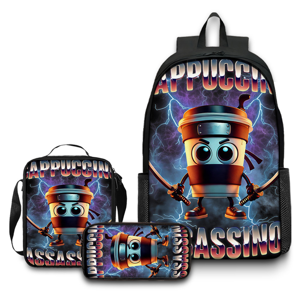Nuevo producto transfronterizo Italian Brainrot Mochila con estampado digital