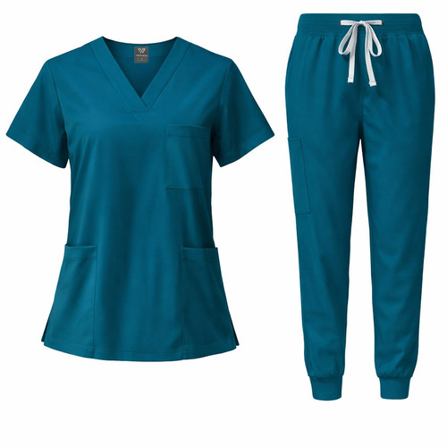 Elastic surgical gown for men and women, short-sleeved surgical attire for oral nurses and doctors, pet hospital medical long-sleeved workwear