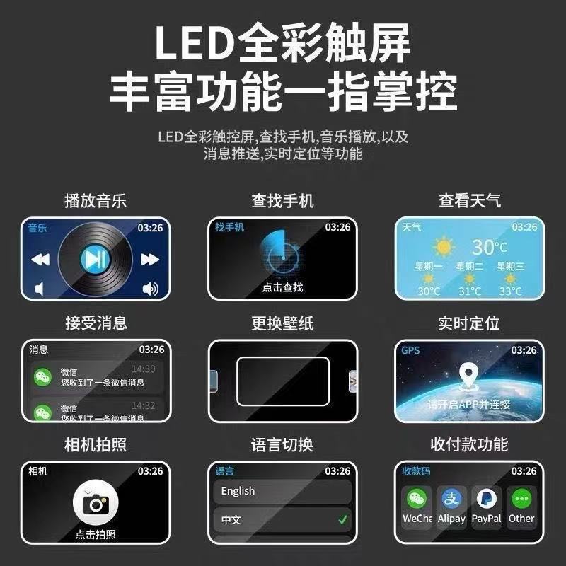 Huaqiangbei LED Screen with App Compatible Apple Smart Color Screen Warehouse In-ear Active Noise Cancelling Wireless Bluetooth Earbuds - 5