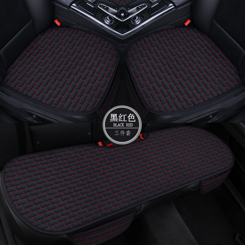 Cojín de asiento de coche de lino conjunto de tres piezas cojín de asiento DE LINO DE VERANO cómodo cojín de asiento transpirable