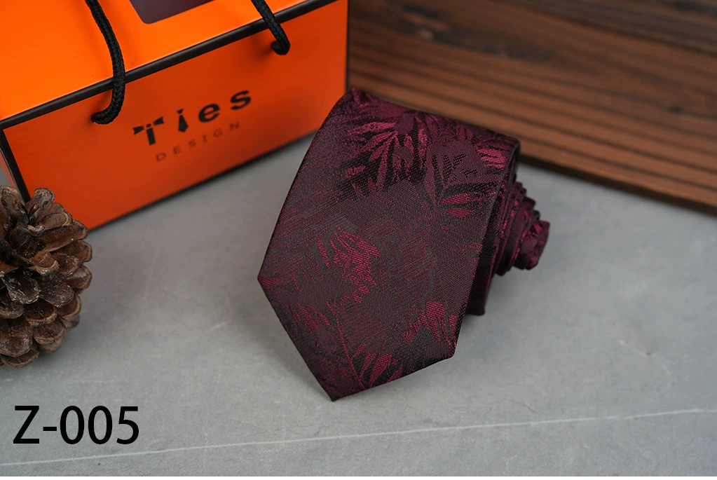 Retro Flowered Tie, Classic Leisure Accessory, 8 cm Width, Patterned Jacquard