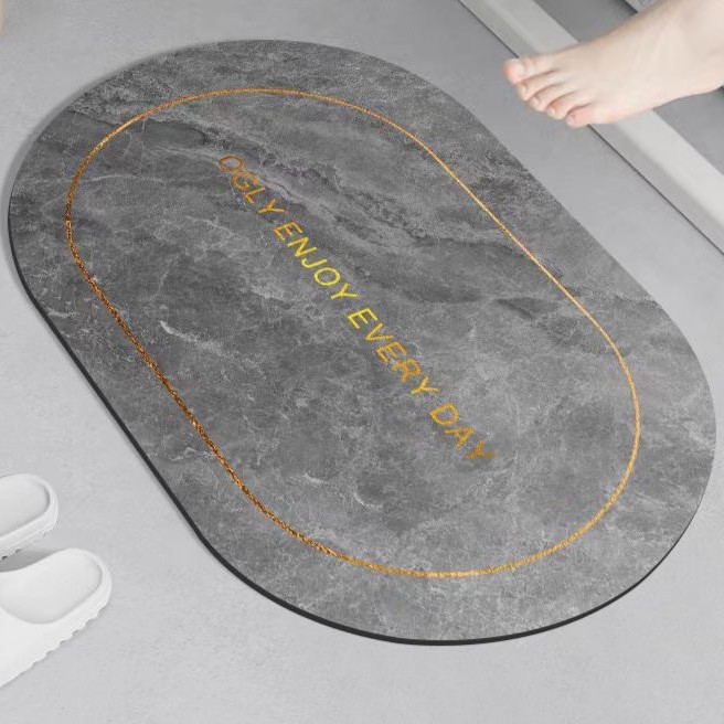 라이트 그레이 골드 레터링 [타원형]