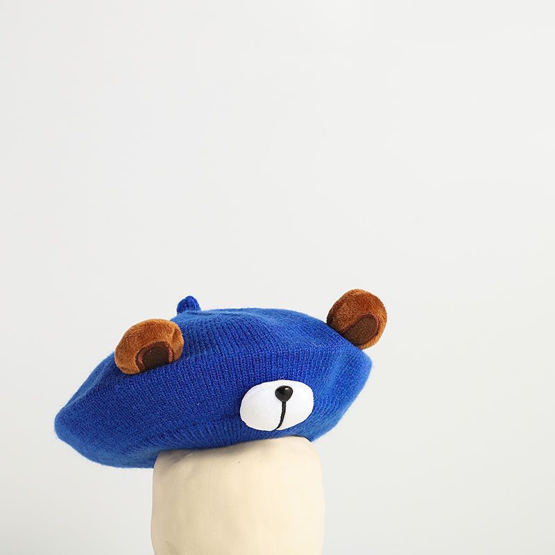 Children Unisex Cartoon Style Cute Simple Style Bear Beret Hat display picture 3