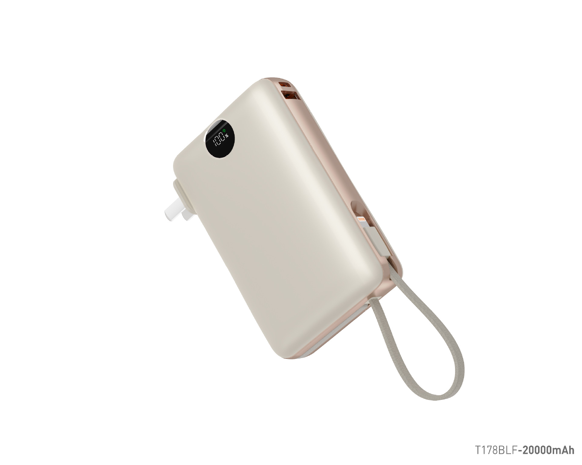 Hyundai HYUNDAI nuevo tesoro de carga rápida de gran capacidad con cable pequeño portátil fuente de alimentación móvil 1 / 20,000 mAh