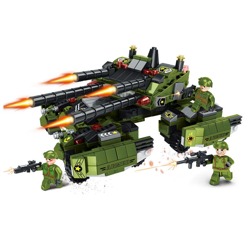 子供の知育組み立ておもちゃビルディングブロック戦線突撃戦車 6-in-1 組み合わせ鉄血戦線男の子の誕生日プレゼント|undefined