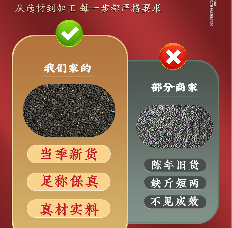 Five Black Blend Tea Hei Guo Hei Mi Hei Zhi Ma Hei Gou Qi Hei Sang Shen 100g Jar quality and texture