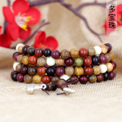 108 multi-bead bracelets, rosary beads, ethnic style hand-decorated beads, the manufacturer supplies a variety of precious wooden bracelets