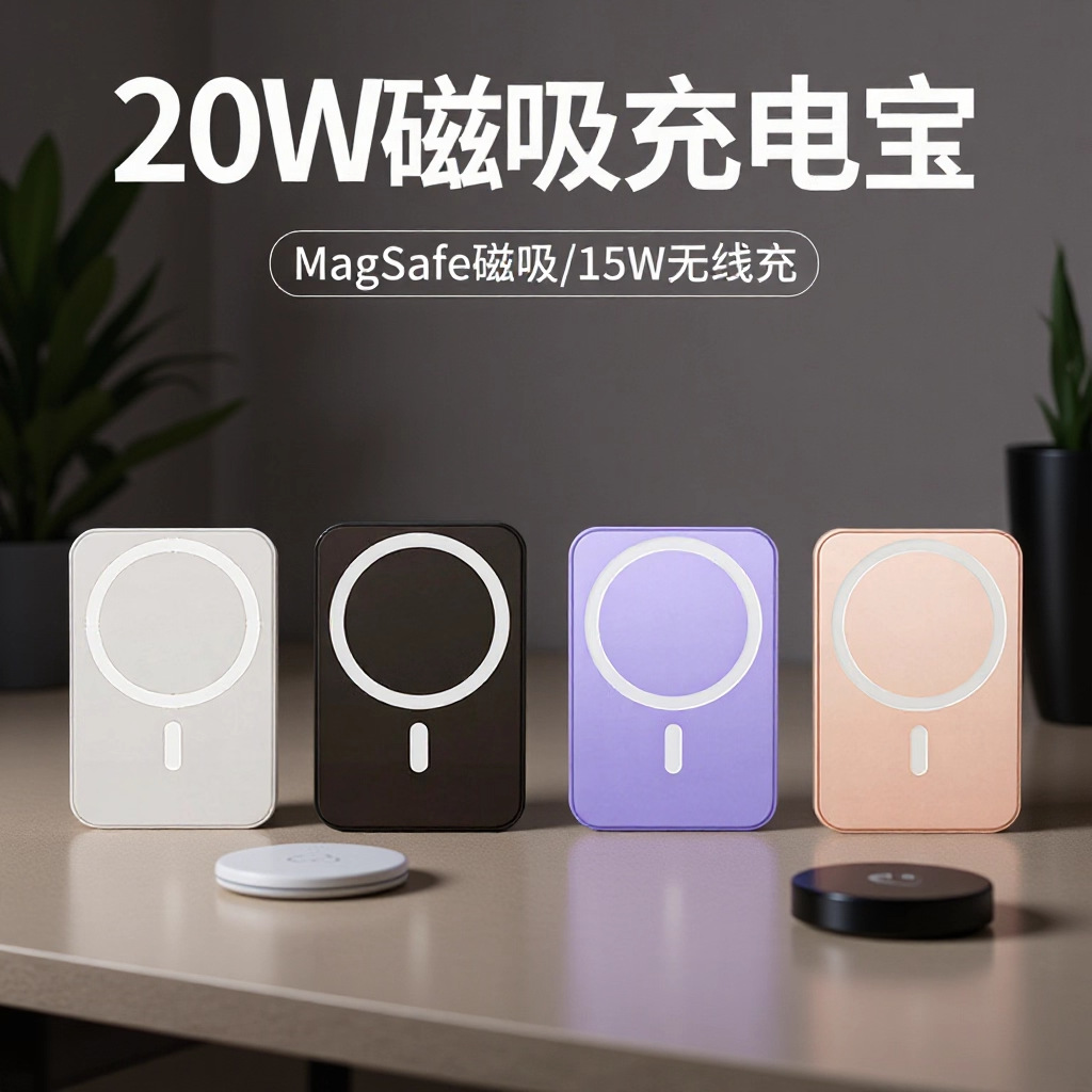 Magsafe Wireless 3C Mini Magnetic Power Bank Fast Charging Compact Portable Gift Customized Logo Power Bank