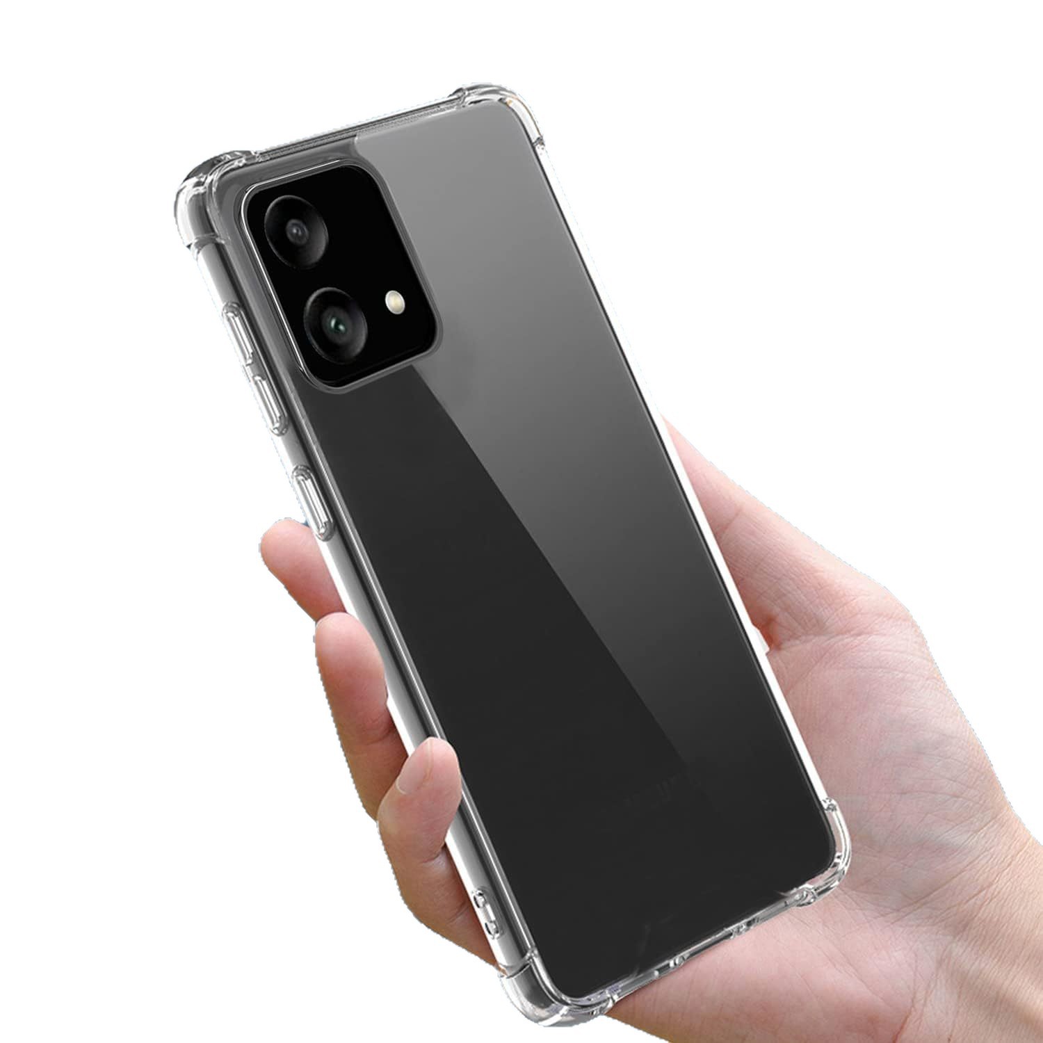 Fábrica de almacenamiento transparente caso de teléfono celular todo incluido lente TPU cuatro ángulos bolsa de aire a prueba de caídas casca suave agujero fino cubierta de teléfono celular