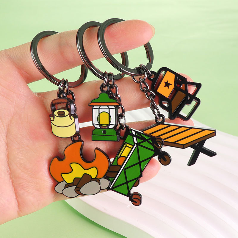 Outdoor Camping Style Metal Keychain Customized Rv Tent Self-Driving Tour Travel Club Commemorative Gift Keychain Outdoor Camping Style Metal Keychain Customized Rv Tent Self-Driving Tour Travel Club Commemorative Gift Keychain