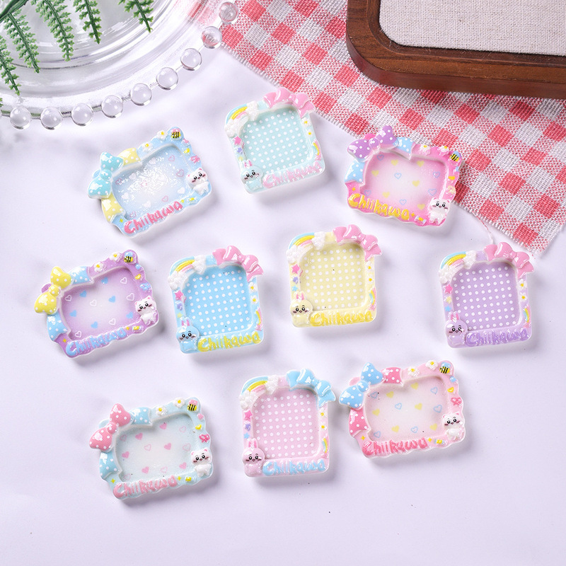Bowknot Plate Mini Photo Frame DIY Stationery Box Hairpin Pretend Play Decoration Accessories Miniature Plate Bowknot Plate Mini Photo Frame DIY Stationery Box Hairpin Pretend Play Decoration Accessories Miniature Plate