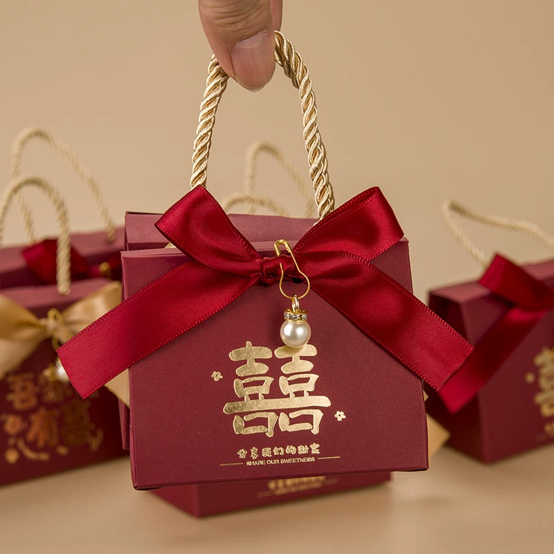 Chinese -style candy box wedding engagement creative new wedding sugar box wedding handprint can put smoke candy box empty box