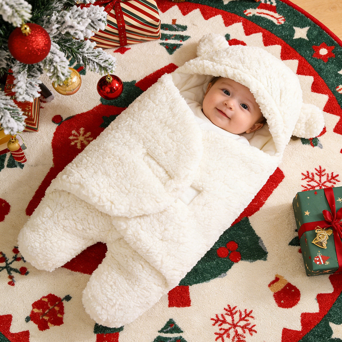 Cross-border Maternal and Infant Products Newborn Lambskin Bag Baby Cotton Padded Autumn and Winter Thickened Sleeping Bag Baby Quilt